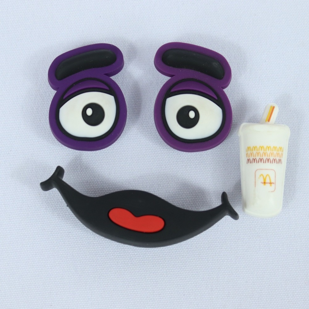 McDonald's Grimace Crocs 2023 Jibbitz Face & Drink Shoe Charms ONLY